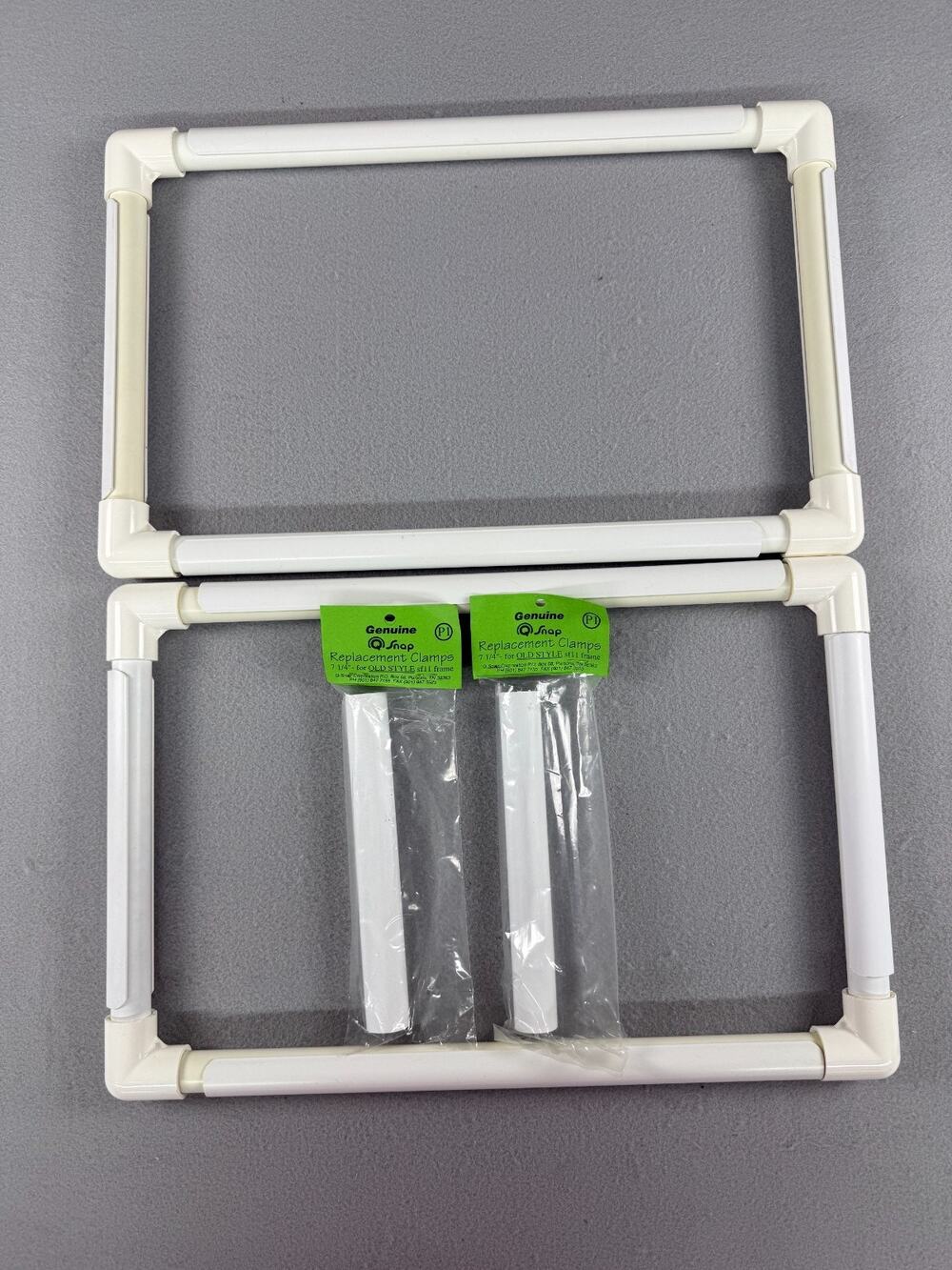 Lot of 2 Old Style Q-Snap Needlework Frames 11x17 With 2 Pks Replacement Clamps